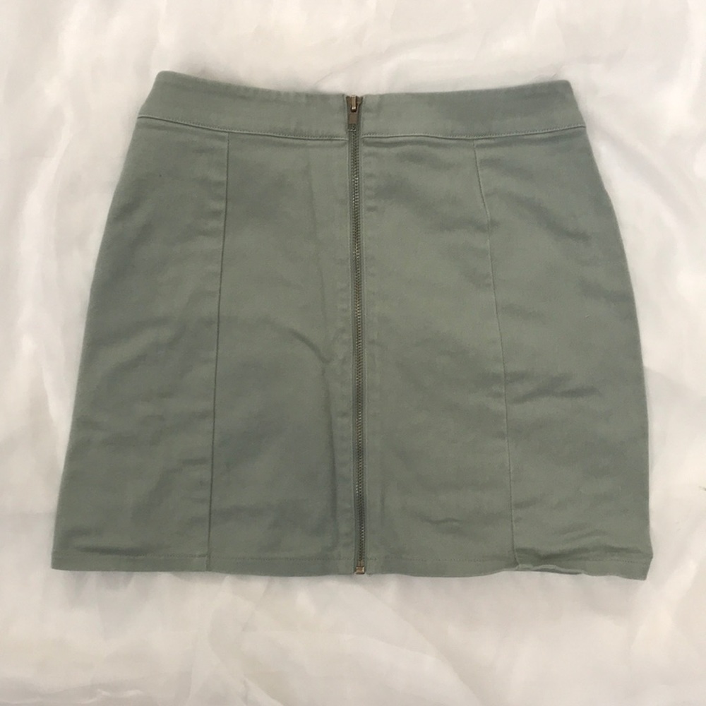 Forever 21 blue zip up skirt